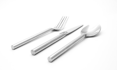 cutlery set with fork knife and spoon
