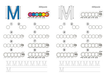 Drawing tutorial for letter.