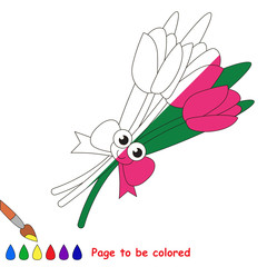 Kid game to be colored by example half.