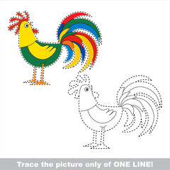 Vector trace educational game for preschool kids.