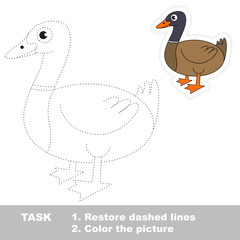 Vector trace educational game for preschool kids.