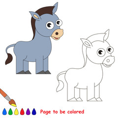 Page to be colored, simple education game for kids.