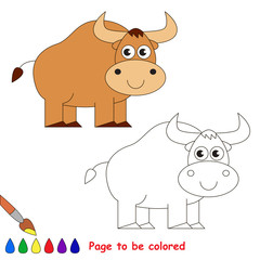 Page to be colored, simple education game for kids.