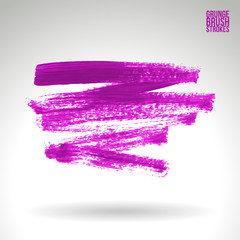 Brush stroke and texture. Grunge vector abstract hand - painted element. Underline and border.