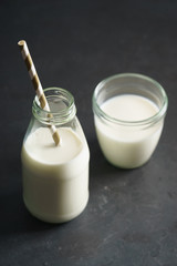 milk in a glass