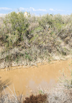 water of Jordan river near Baptism Site