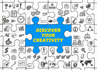 Discover Your Creativity / Puzzle mit Symbole