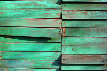 The old green board wall texture background