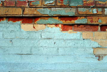 The old red brick wall texture background