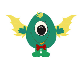 funny little winged monster boy