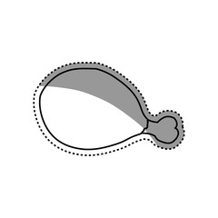 Chicken thigh food vector illustration graphic design
