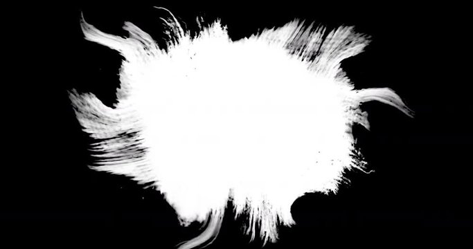 ink splattering and washing on black background, ink splatter effect