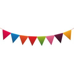 Obraz premium Decorative party pennants vector illustration graphic design