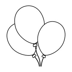 Balloons birthday decoration vector illustration graphic design
