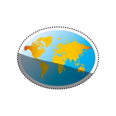 Planet earth geography vector illustration graphic design