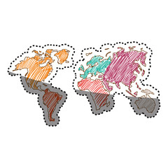 Planet earth geography vector illustration graphic design