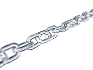 Fototapeta premium fragile glass chain on white background