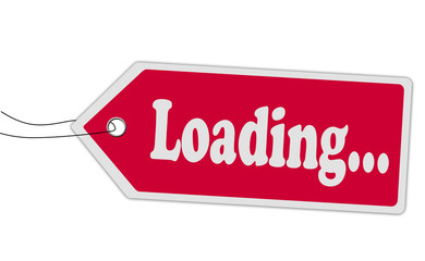 Loading price tag red on white