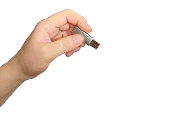 USB flash drive in hand