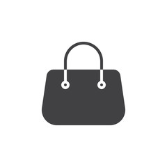 Purse handbag icon vector, filled flat sign, solid pictogram isolated on white. Symbol, logo illustration. Pixel perfect