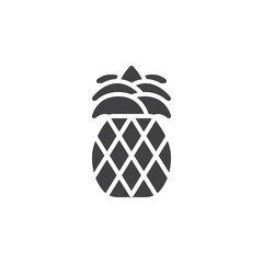 Pineapple icon vector, filled flat sign, solid pictogram isolated on white. Symbol, logo illustration. Pixel perfect