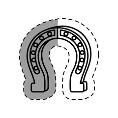 horseshoe luck isolated icon vector illustration design