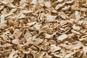 Dried Herbal, Galangal herb sliced.