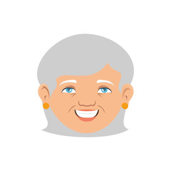 grandmother avatar character icon vector illustration design