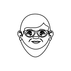 grandmother avatar character icon vector illustration design