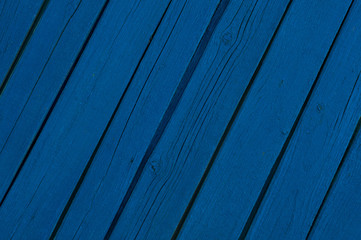 Obraz premium Blue painted wooden planks texture for background