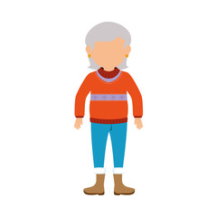 grandmother avatar character icon vector illustration design
