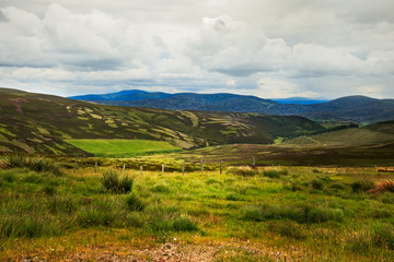 View of Scottish Highlands landscape in Scotland