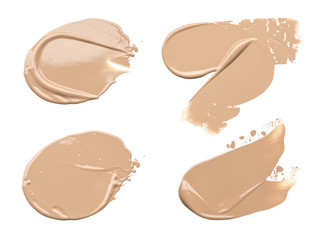 smear paint of cosmetic and beauty products. make up accessories