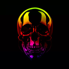 Skull with a rainbow gradient