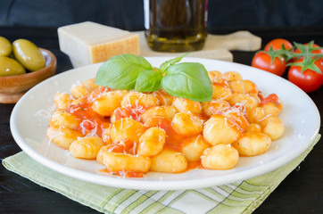 Gnocchi in a tomato sauce
