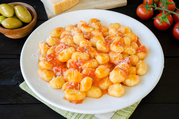 Gnocchi in a tomato sauce