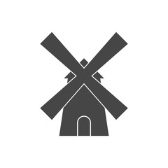 Traditional old windmill icon