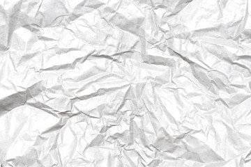 White crumpled paper and texture abstract background.