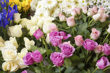 Colorful flower market