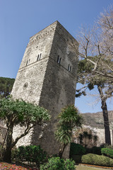 Entrance tower "Villa Rufolo" on the Amalfi Coast
