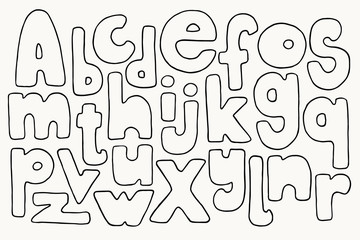 Hand drawn letters