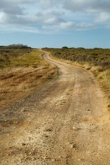 Gravel road perspective