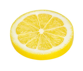 Fresh lemon isolated on white