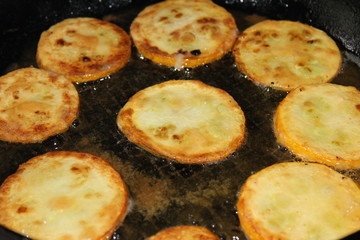 zucchini roast in a frying pan