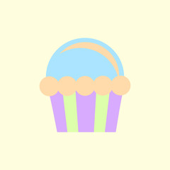 Cupcake vector icon