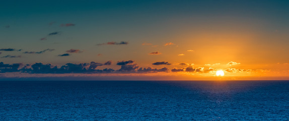 Fototapeta na wymiar Sunset Over The Ocean
