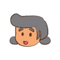 grandmother elder cartoon icon vector illustration graphic design