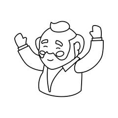 Grandfather adult elder cartoon icon vector illustration graphic design