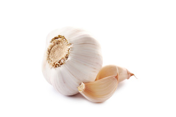Garlic isolated on a white background