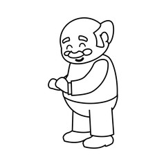 Grandfather adult elder cartoon icon vector illustration graphic design